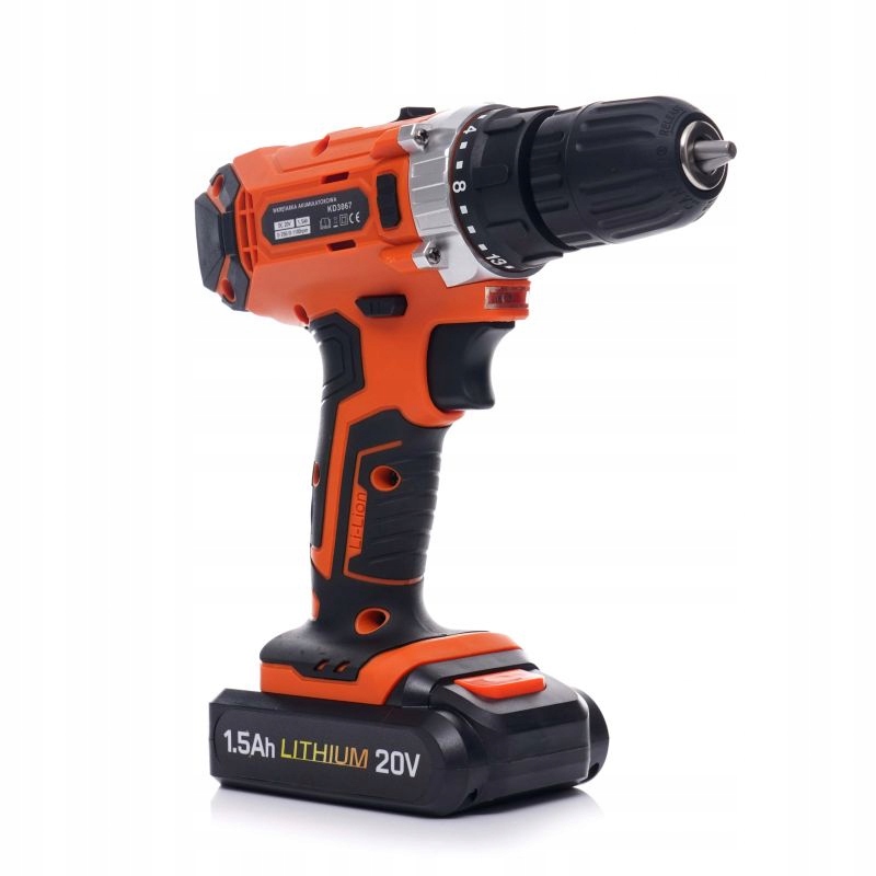 K&D WKRĘTARKA WIERTARKA AKUMULATOROWA 20V LI-ION 2X AKU LCD WALIZKA KD3067