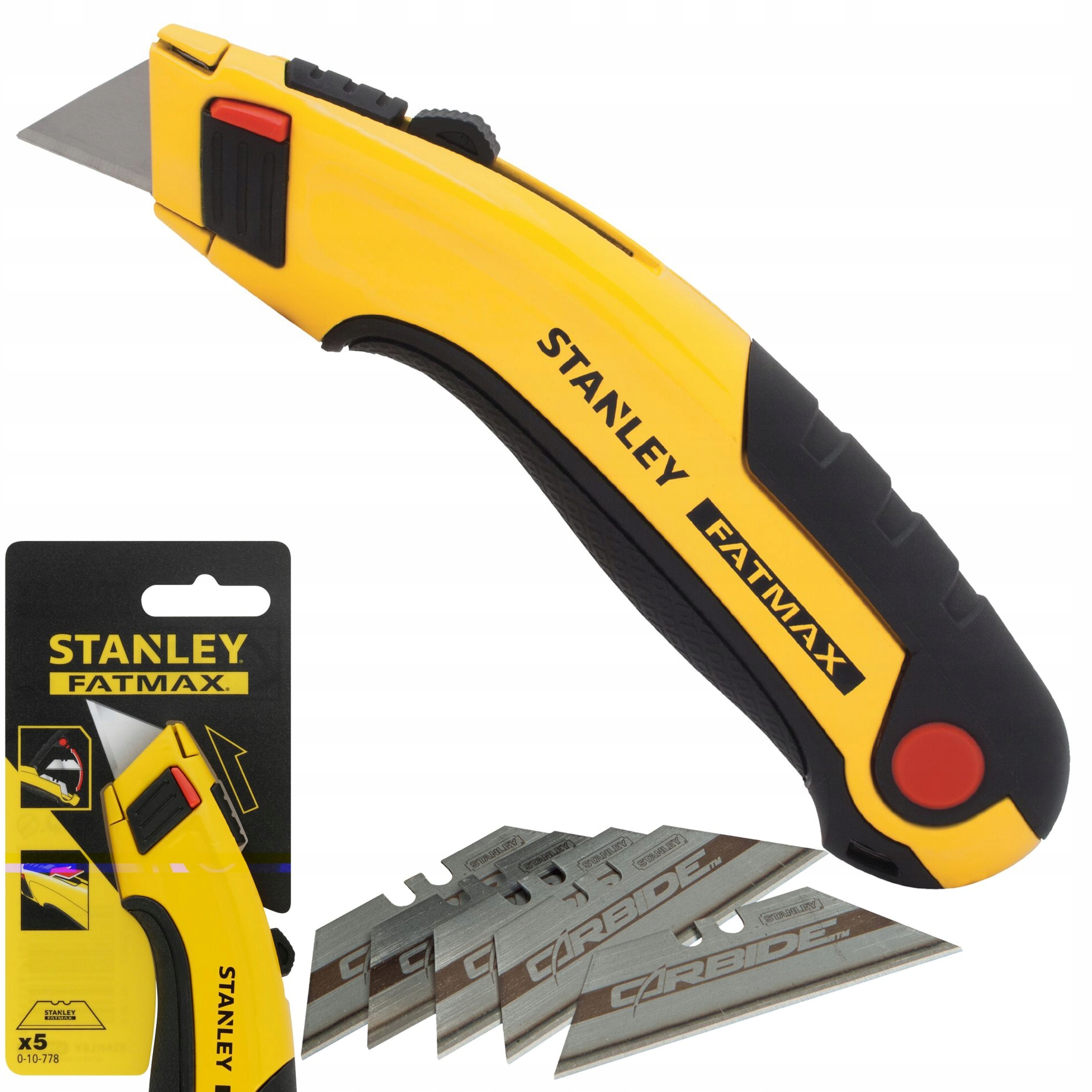STANLEY NÓŻ FATMAX RB + 5 OSTRZY CARBIDE 7-10-778 WYSUWANE OSTRZE