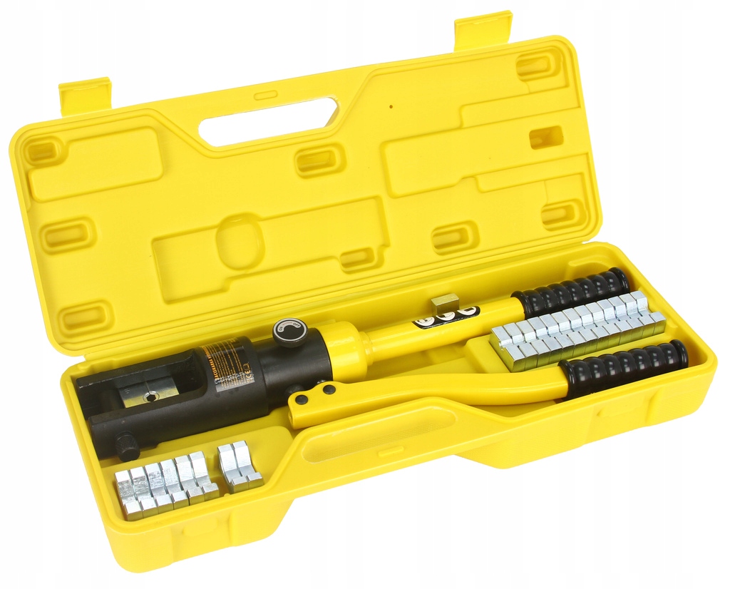 ZACISKARKA PRASKA RĘCZNA DO KABLI+ DUŻY ZESTAW MATRYC 12 SZT. 18 TON M49535