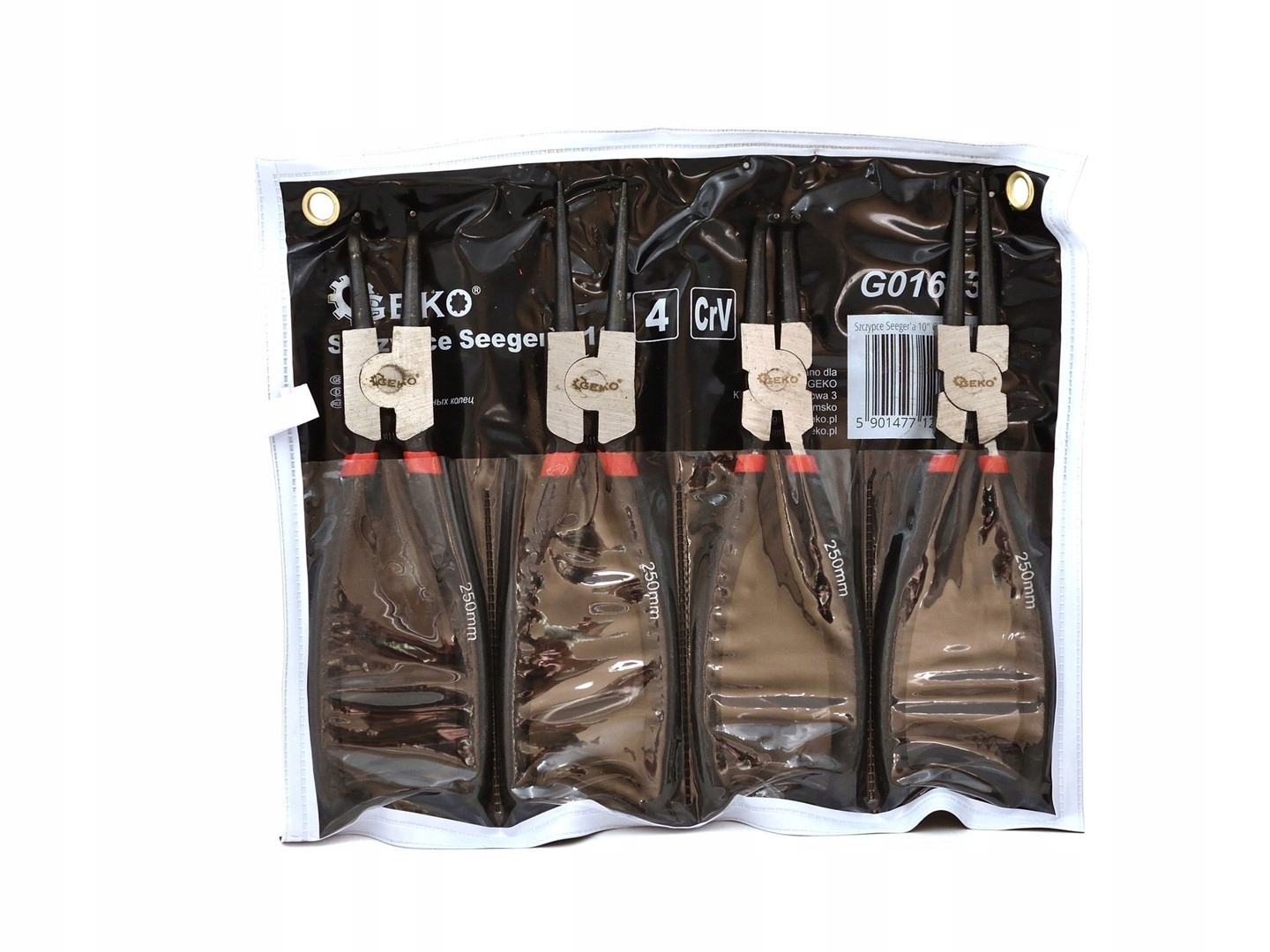 GEKO ZESTAW SZCZYPIEC SEGERA 250MM 4SZTUKI CRV MONTAŻU I DEMONTAŻU G01663