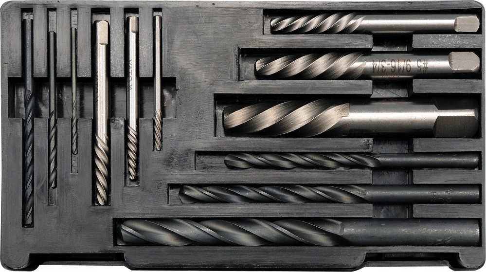 YATO ZESTAW WYKRĘTAKÓW DO USZKODZONYCH ŚRUB I WIERTŁA HSS DO METALU YT-0591