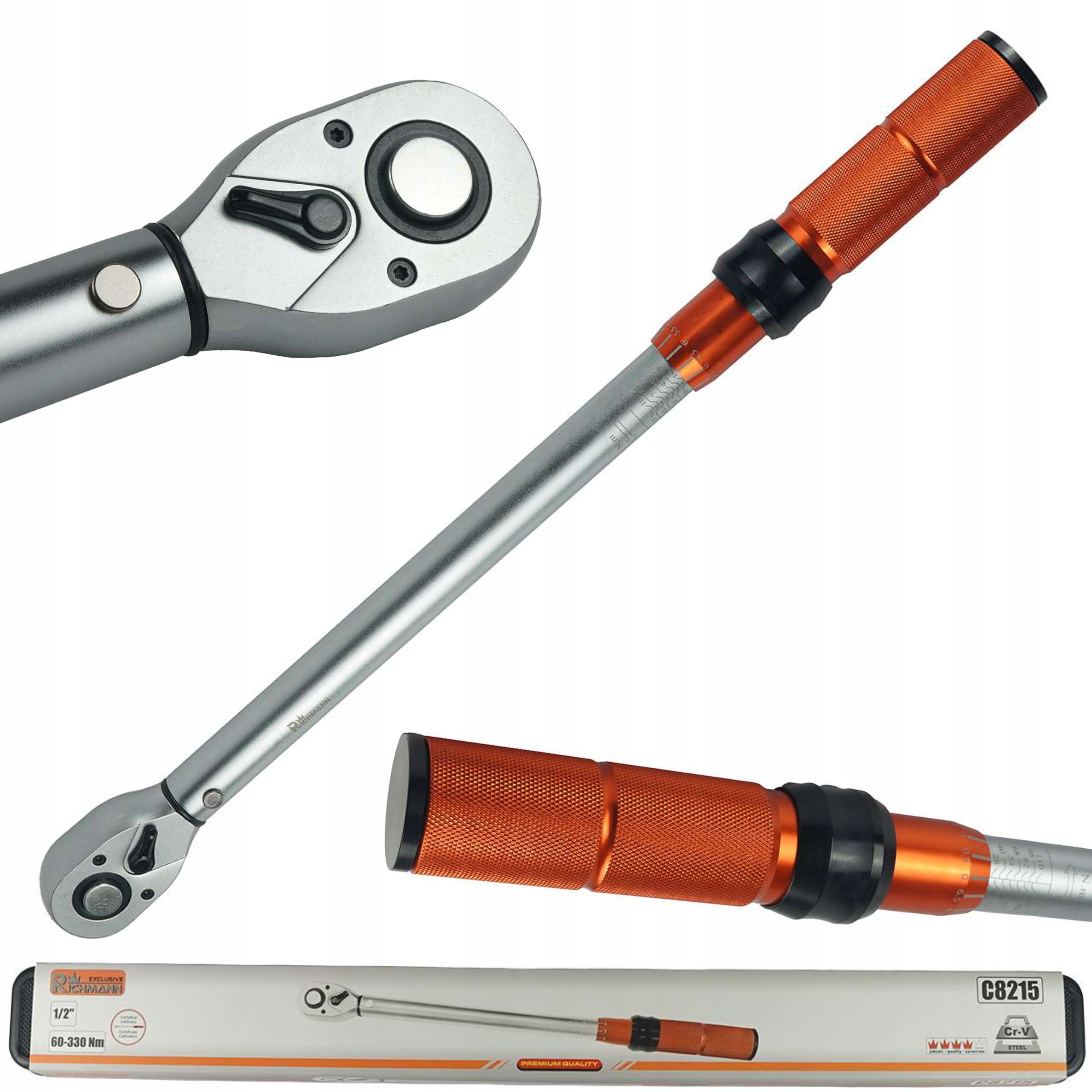 RICHMANN KLUCZ DYNAMOMETRYCZNY DWUKIERUNKOWY 60-330NM 1/2 KALIBRACJA C8215