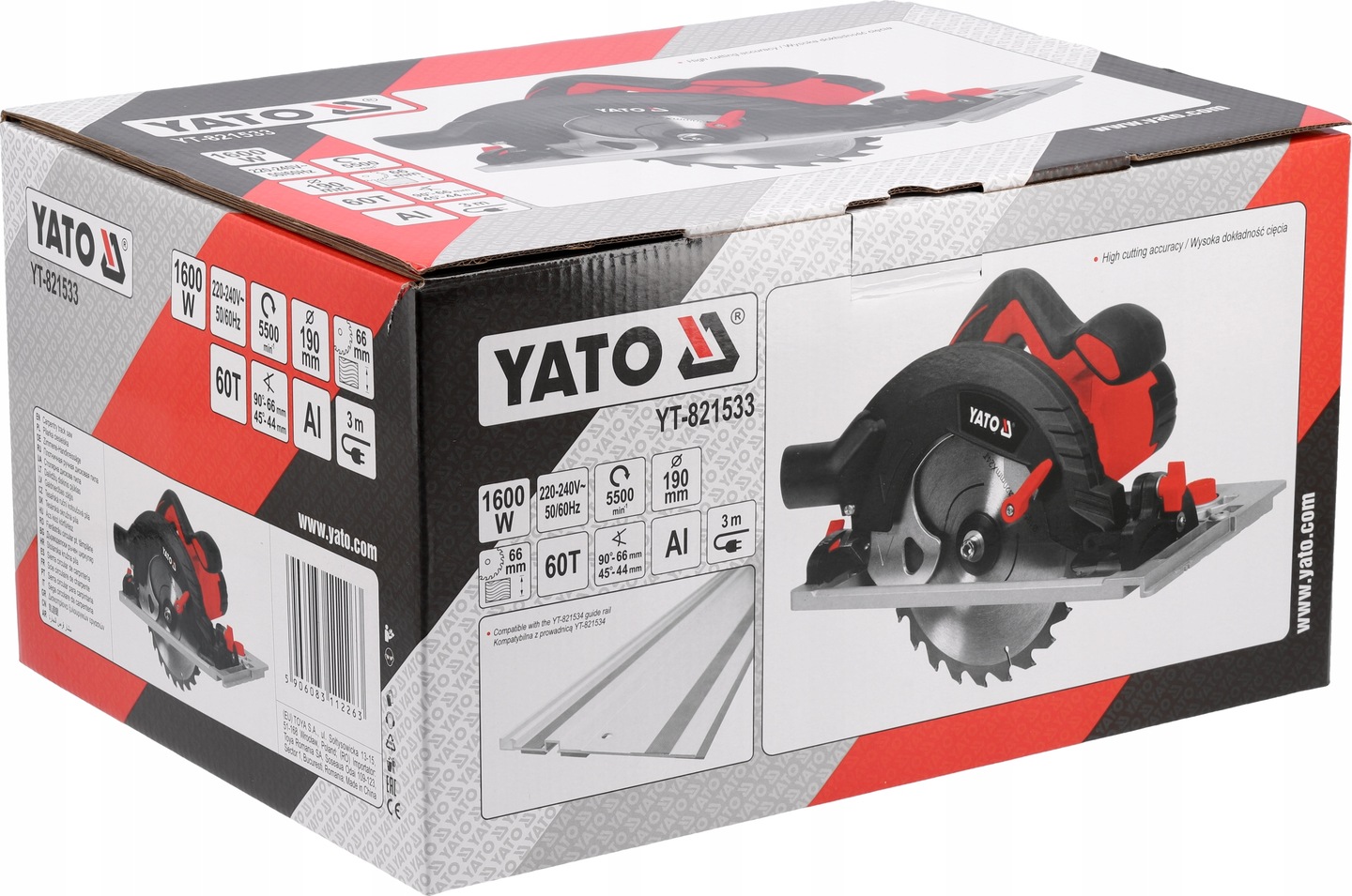 YATO PILARKA TARCZOWA RĘCZNA PRZECINARKA CIESIELSKA 190MM 1600W YT-821533