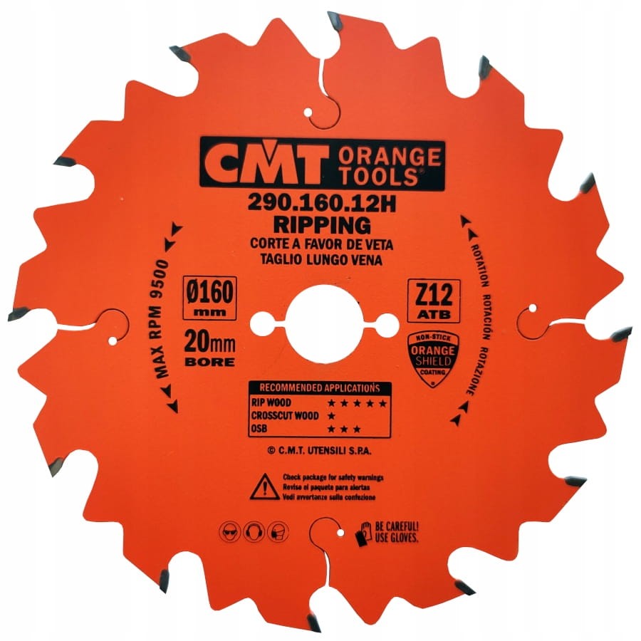 CMT PIŁA TARCZA PILARSKA PIŁA DO CIĘCIA DREWNA 160x20mm 12Z 290.160.12H