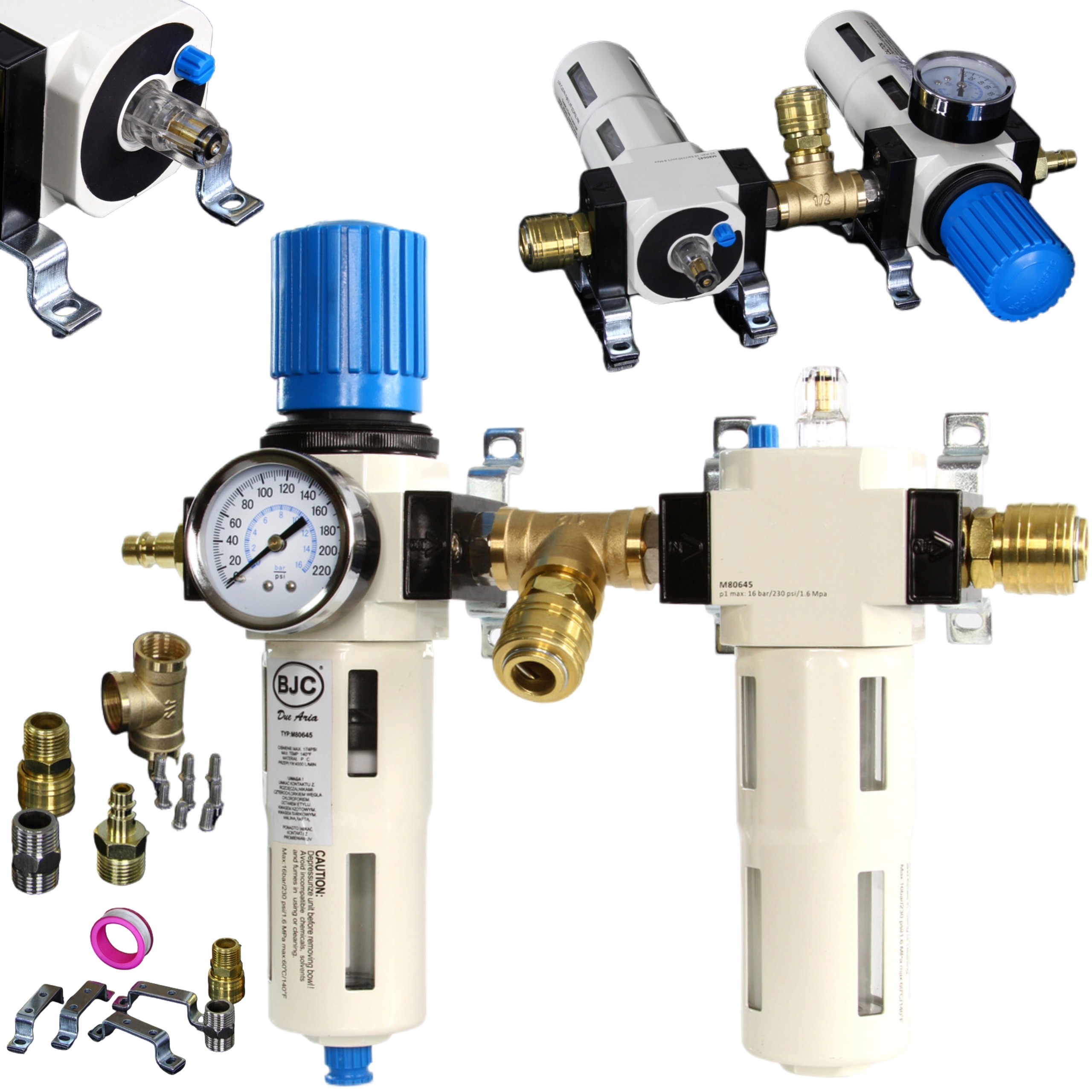 ODWADNIACZ Z REGULATOREM + NAOLEJACZ 1/2" BJC M80645
