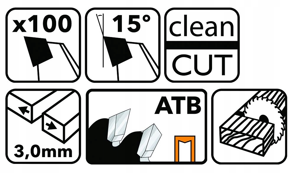 TARCZA WIDIOWA DO DREWNA 305x30 100z POWERMAT TDD-305x30x100Z