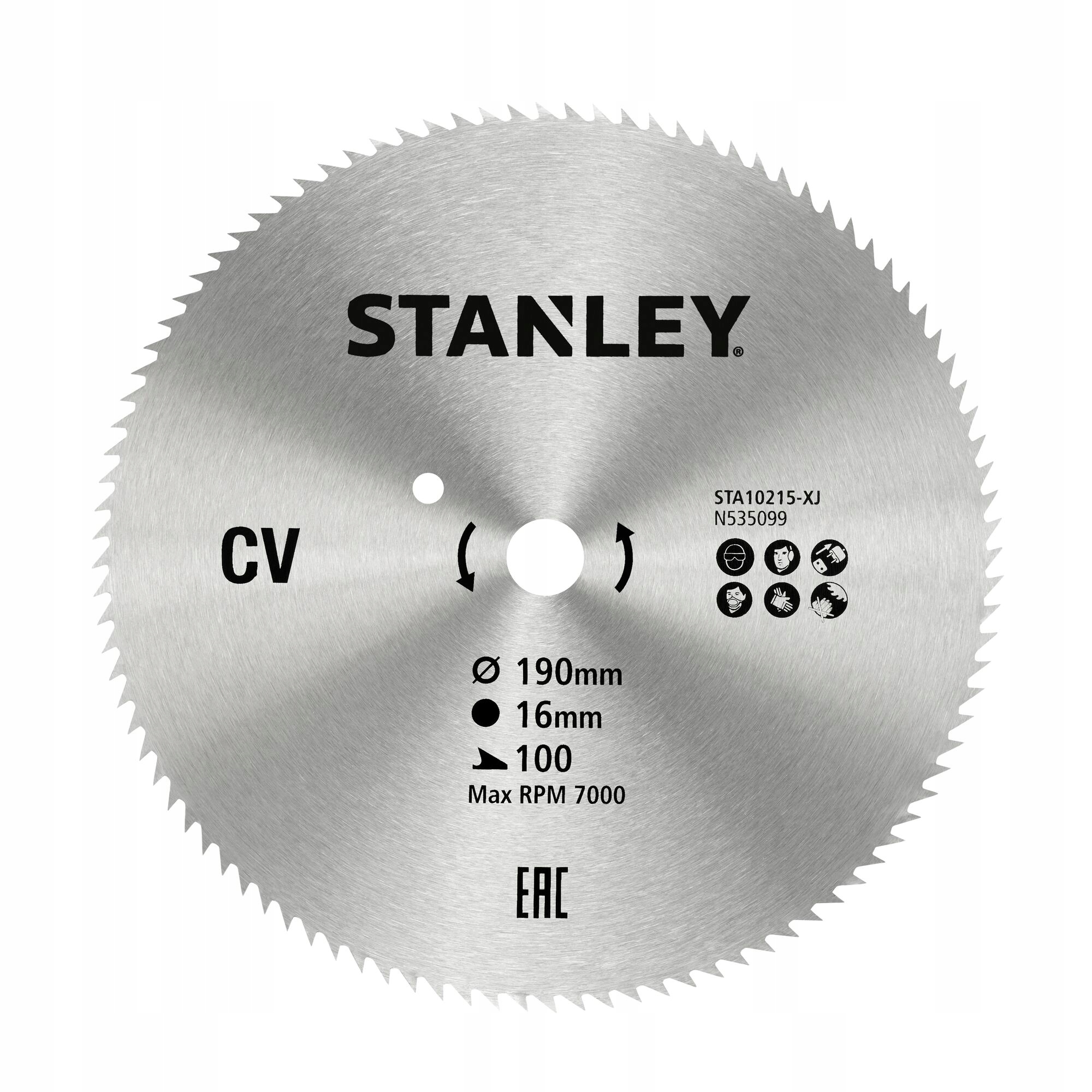 STANLEY TARCZA CIĘCIA DO DREWNA CV 190X16MM 100Z FATMAX STA10215 CHROM
