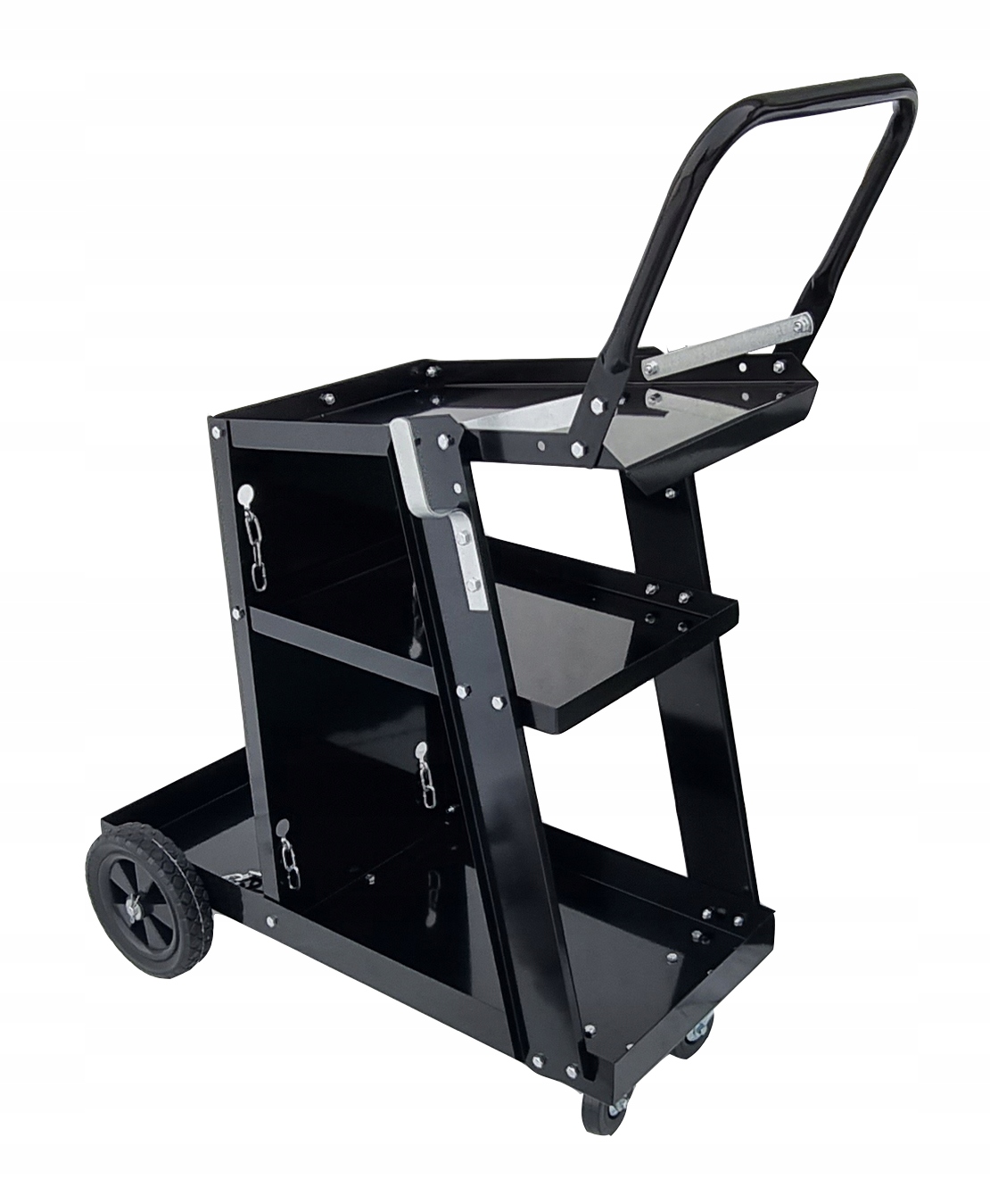 WÓZEK SPAWALNICZY DO SPAWAREK MIG MAG MMA TIG Z PÓŁKĄ NA BUTLE STABILNY