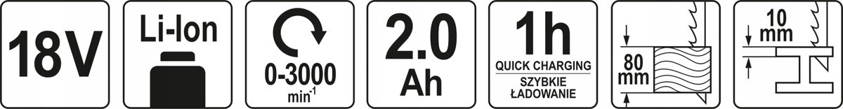 YATO KOMPLET PIŁA SZABLASTA LISICA WYRZYNARKA PILARKA 18V YT-82814 + 2Ah