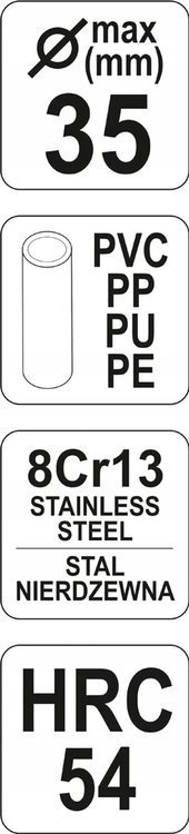 YATO NOŻYCE DO CIĘCIA RUR PEX-AL-PEX PVC PP PU PE DO 35MM MAX YT-2230
