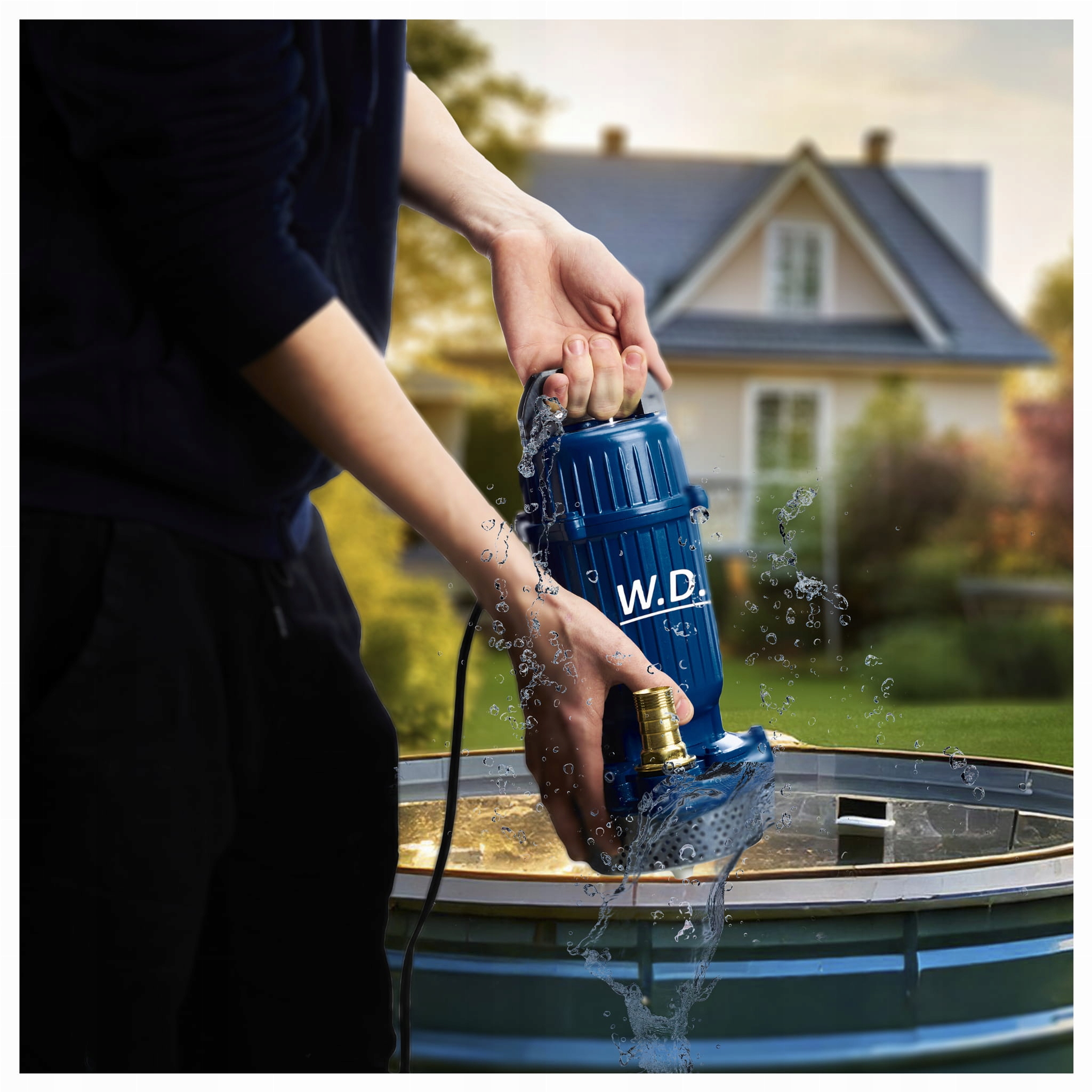 POMPA ZANURZENIOWA DO WODY BRUDNEJ I CZYSTEJ 2100W 15000 L/H WDS-2421