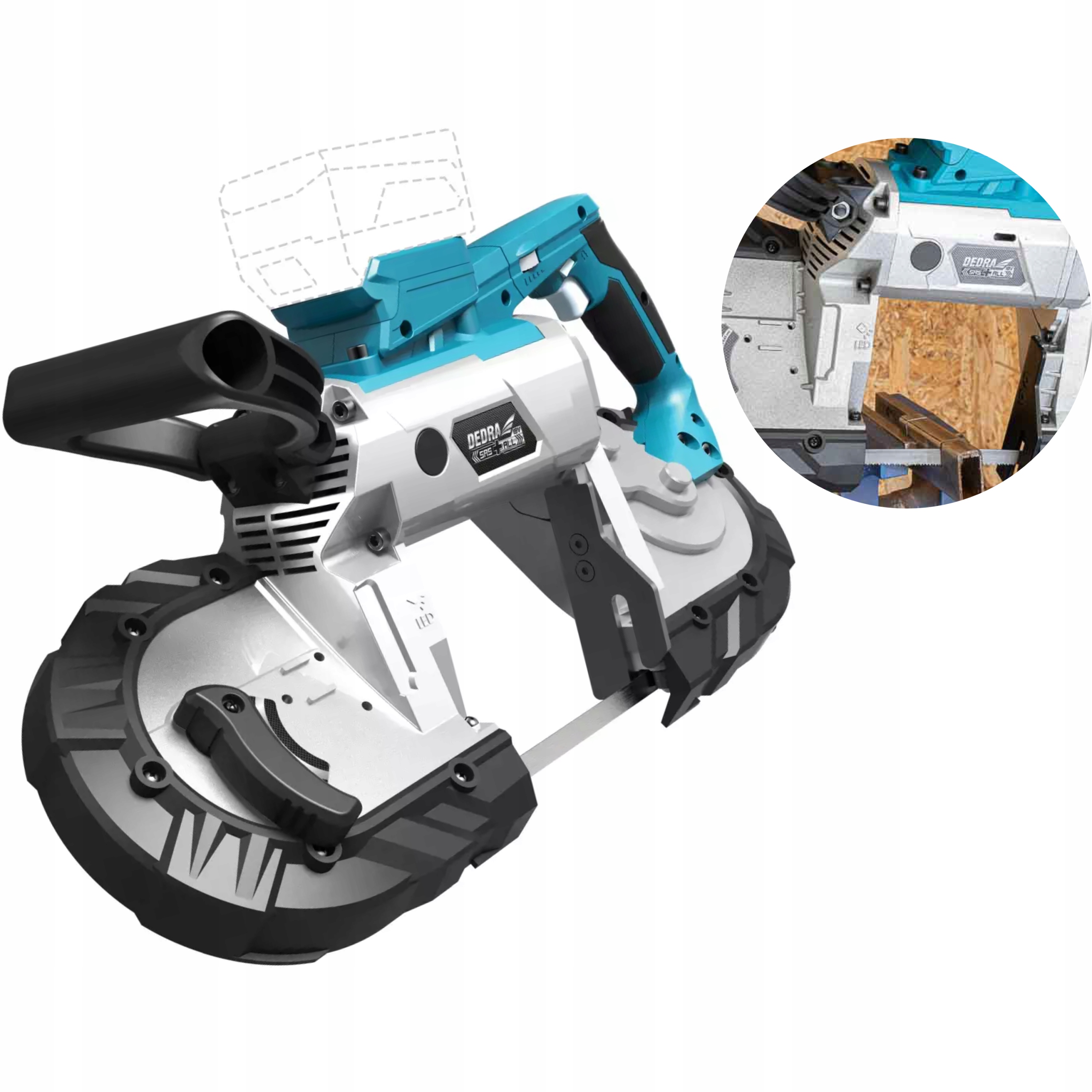 DEDRA PRZECINARKA PIŁA TAŚMOWA DO METALU 18V +5Ah