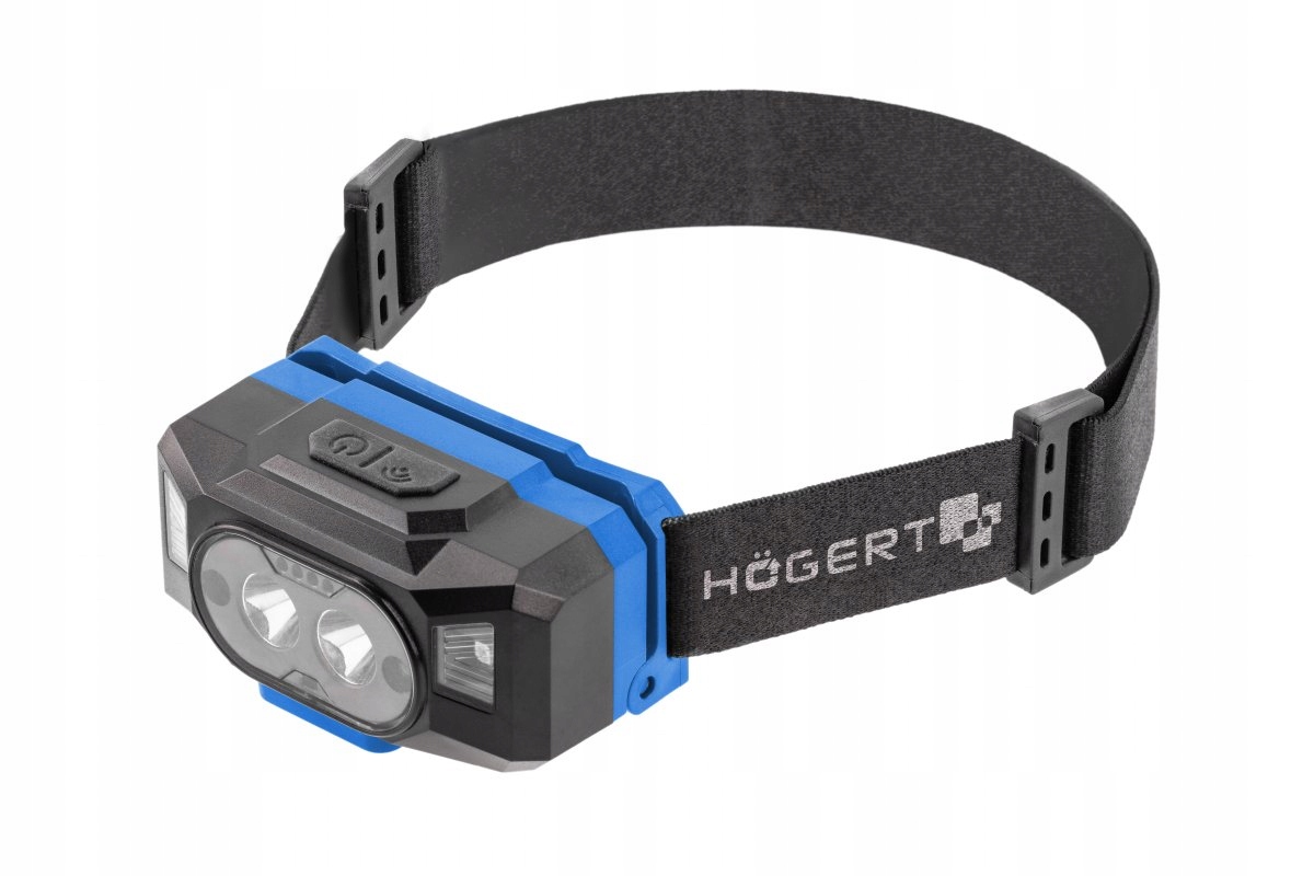 HOEGERT LATARKA CZOŁOWA LED USB COB IPX4 200LM POWERBANK 6 FUNKCJI HT1E423