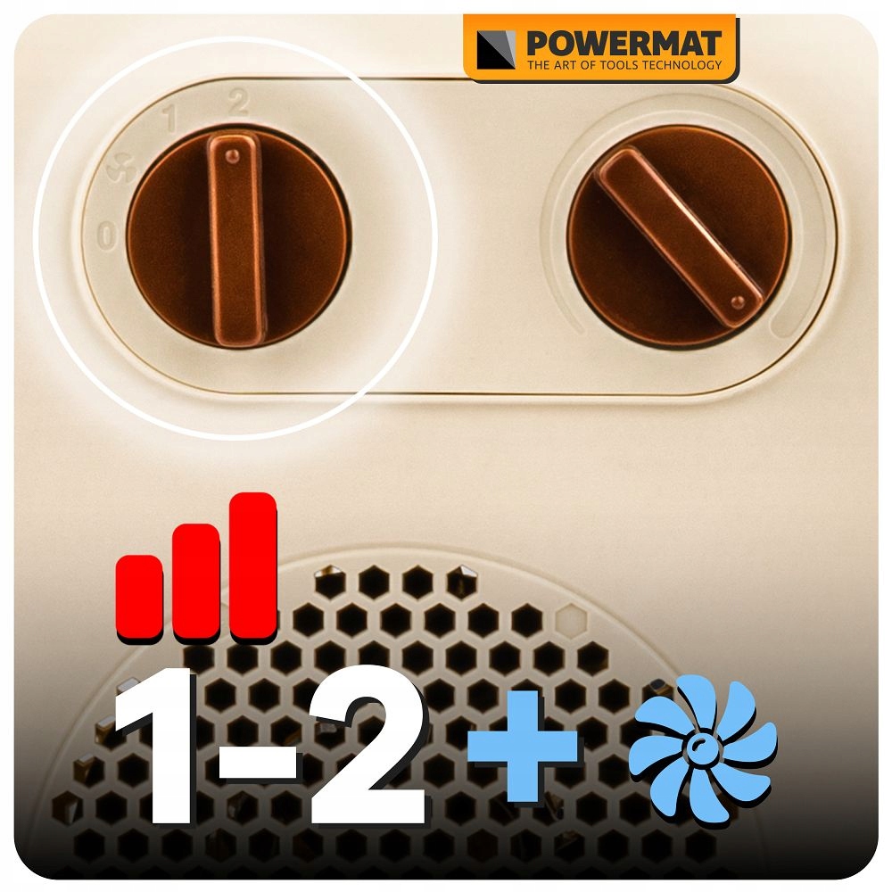 GRZEJNIK TERMOWENTYLATOR ELEKTRYCZNY FARELKA PIONOWY POZIOMY TERMOSTAT 2 kW