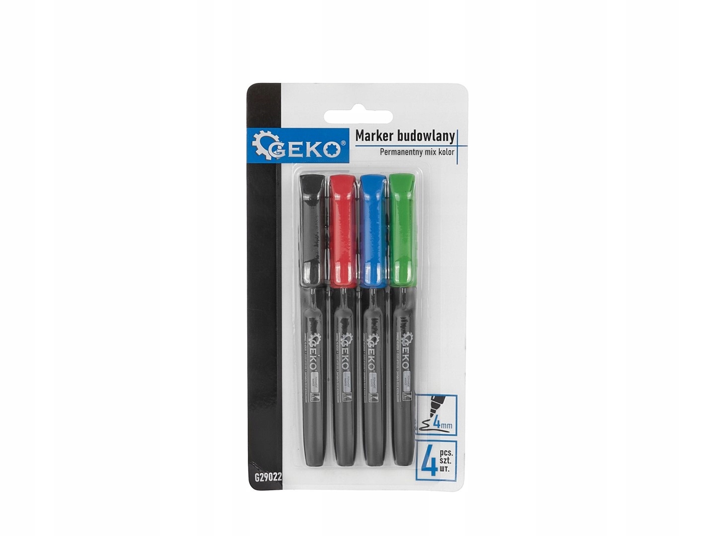 GEKO KOMPLET ZESTAW MARKERÓW PERMANENTNYCH BUDOWLANYCH MIX KOLORÓW G29022