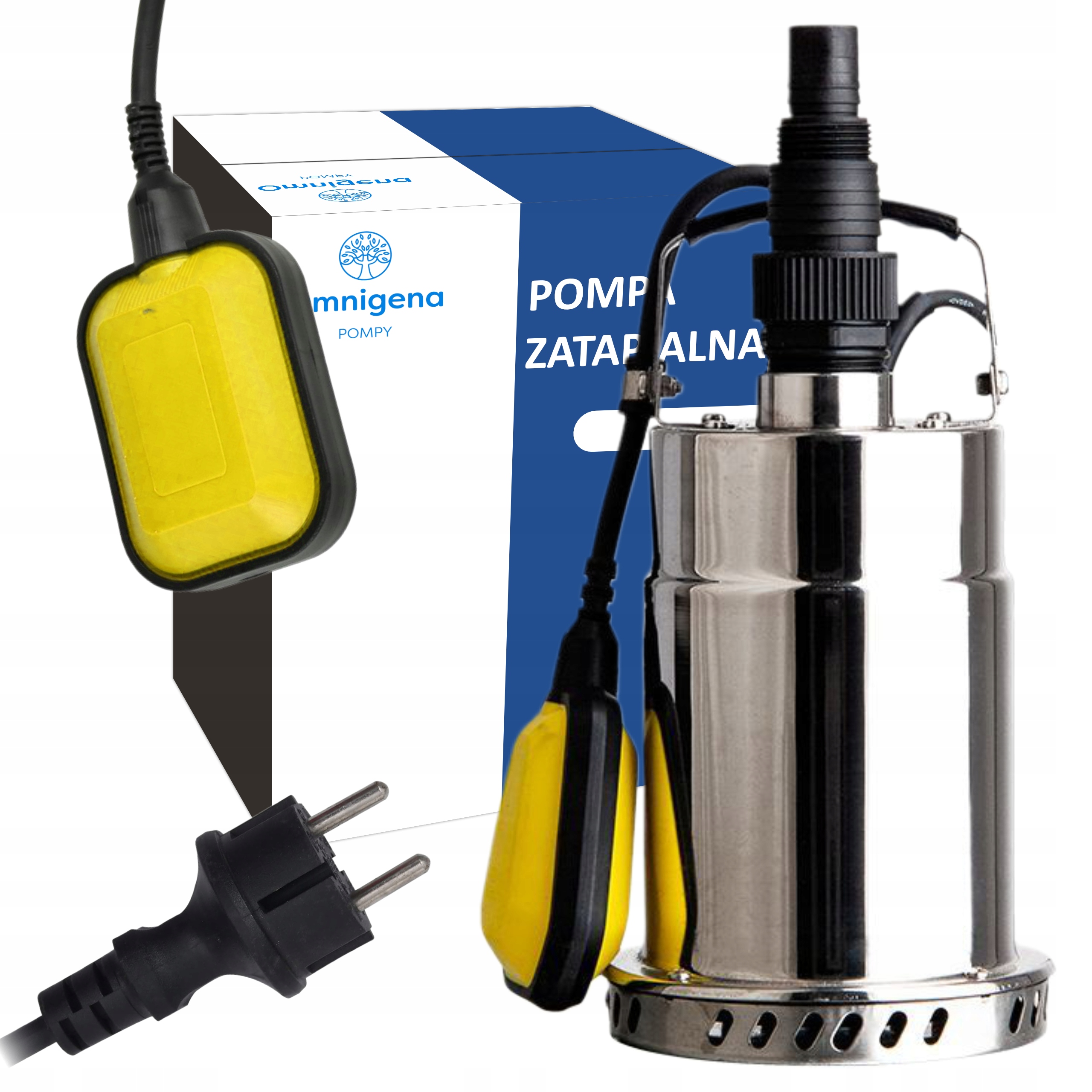 OMNIGENA TP 500 INOX POMPA ZATAPIALNA 230V 400W DO WODY CZYSTEJ Z PŁYWAKIEM