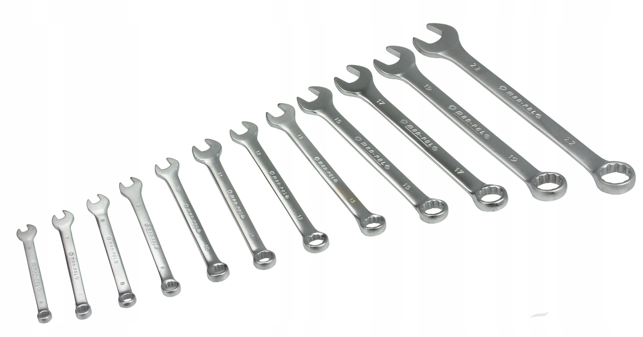 KLUCZE PŁASKO OCZKOWE 12-ELEMENTÓW 6-22mm CZERWONA PŁACHTA MAR-POL M58145C