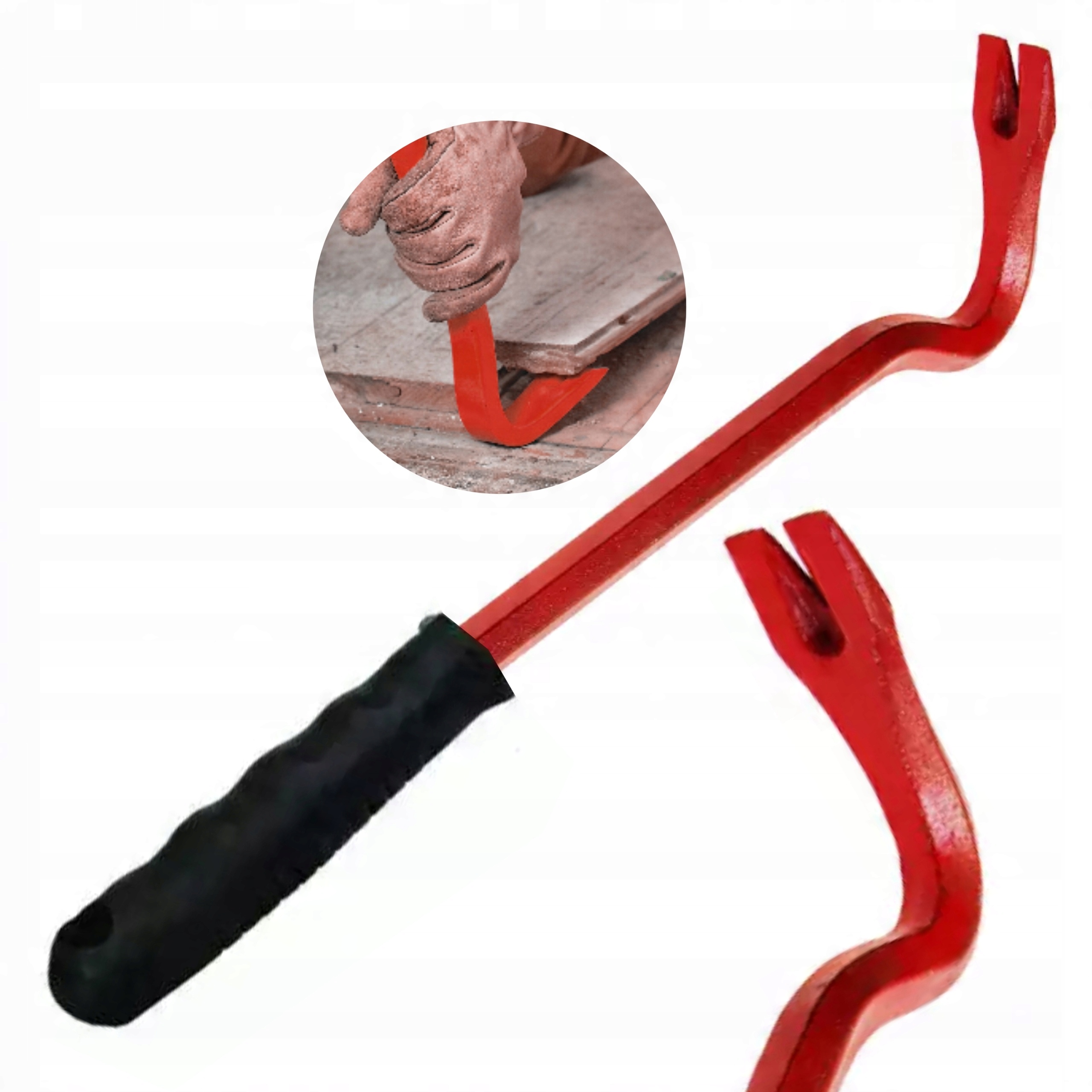 DEDRA ŁOM ŁAPKA WYCIĄGACZ DO GWOŹDŹI Z RĄCZKĄ GUMOWĄ 300MM380G 13L130