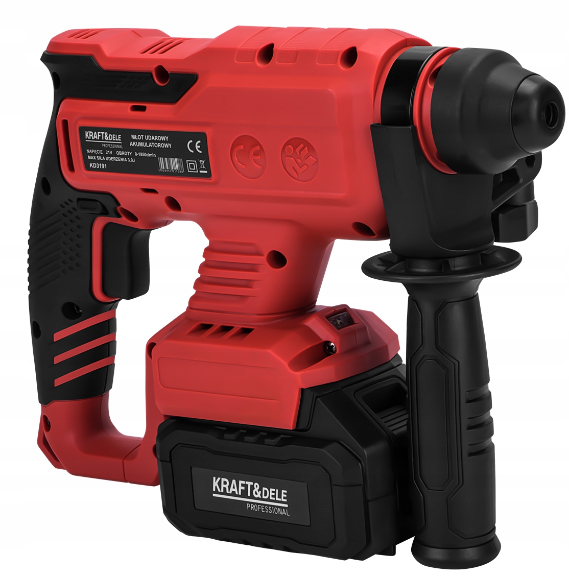 MŁOT UDAROWY AKUMULATOROWY 21V 3J BEZSZCZOTKOWY 2X AKUMULATOR 4AH MOCNY