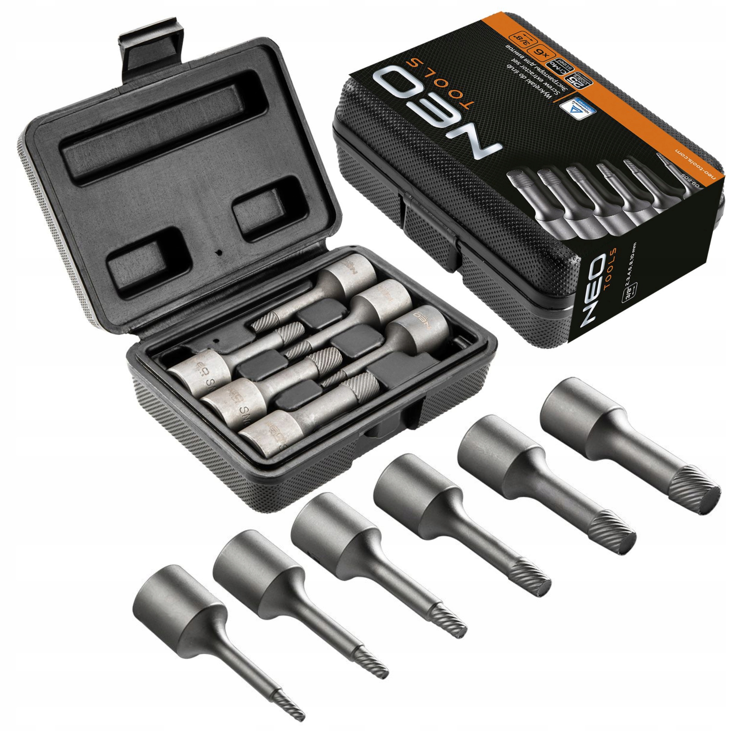 NEO WYKRĘTAKI URWANYCH ZERWANYCH ŚRUB M5-M20 6szt