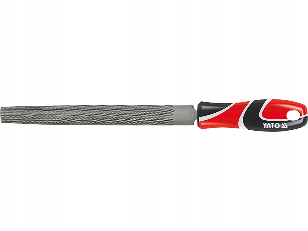 PÓŁOKRĄGŁY PILNIK DO METALU 300 MM STAL T12 ERGONOMICZNY UCHWYT YT-6193