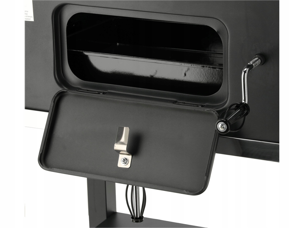GRILL WĘGLOWY OGRODOWY REGULOWANY RUSZT DELUXE POKRYWA LUND Z WĘDZARNIĄ