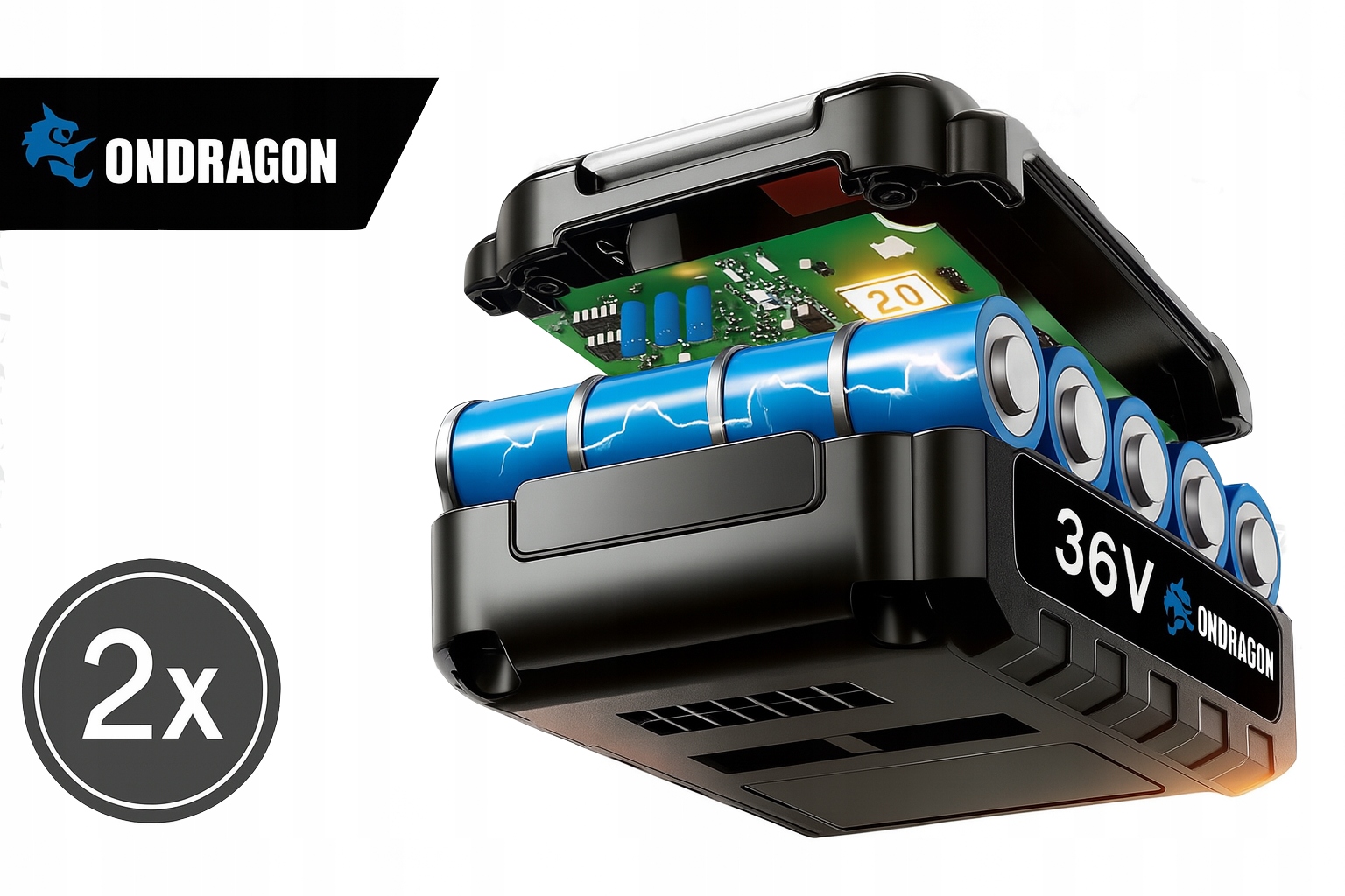 36V PIŁA ŁAŃCUCHOWA AKUMULATOROWA PILARKA 2xAKU 6" 2X AKU 2ŁANCU SMAROWANIE