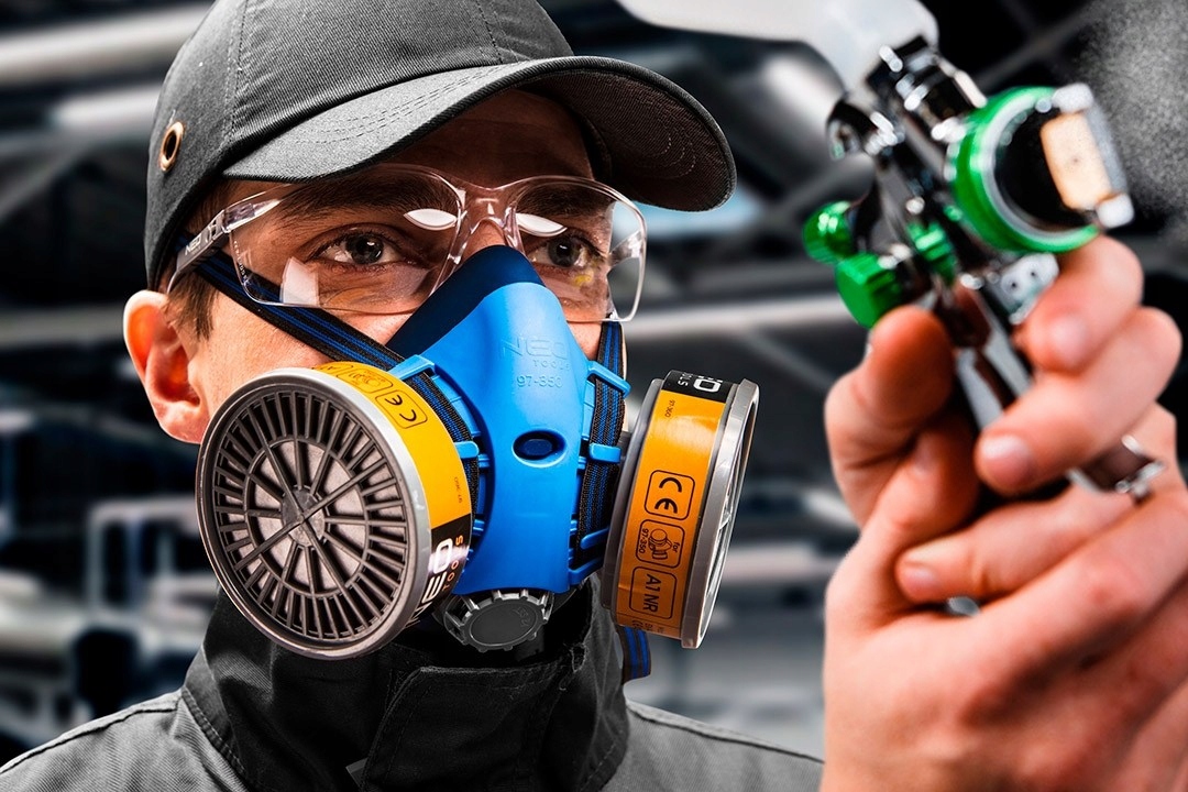 NEO TOOLS PÓŁMASKA SILIKONOWA NA DWA POCHŁANIACZE