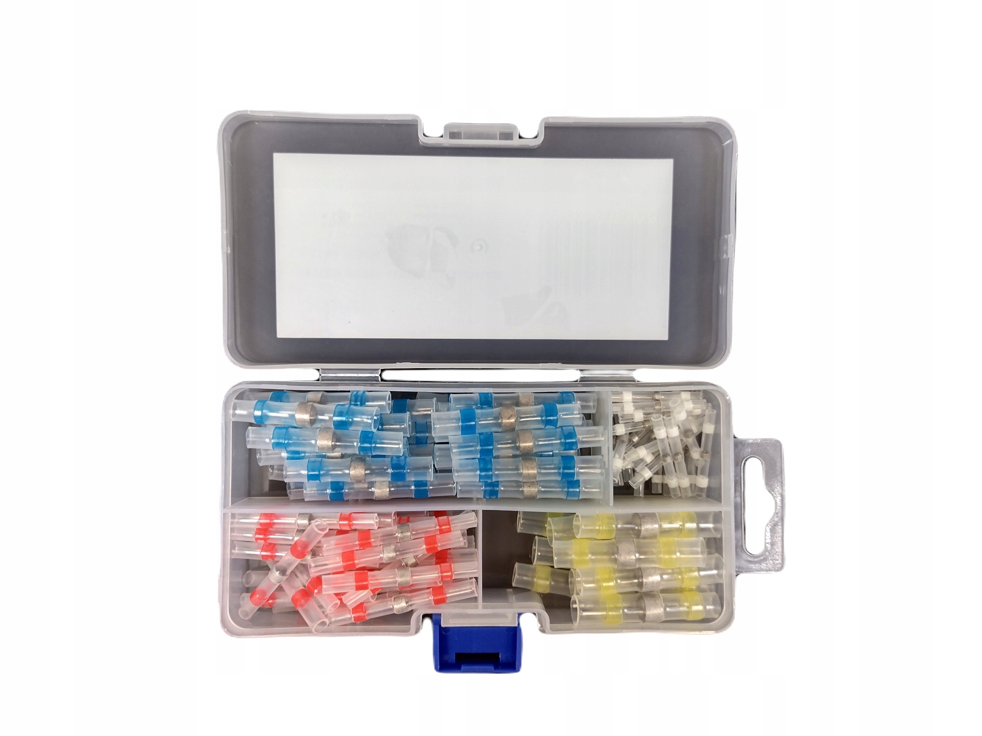 SILVER ZESTAW RURKI KOSZULKI TERMOKURCZLIWE 100SZT Z CYNĄ ORGANIZER S11367