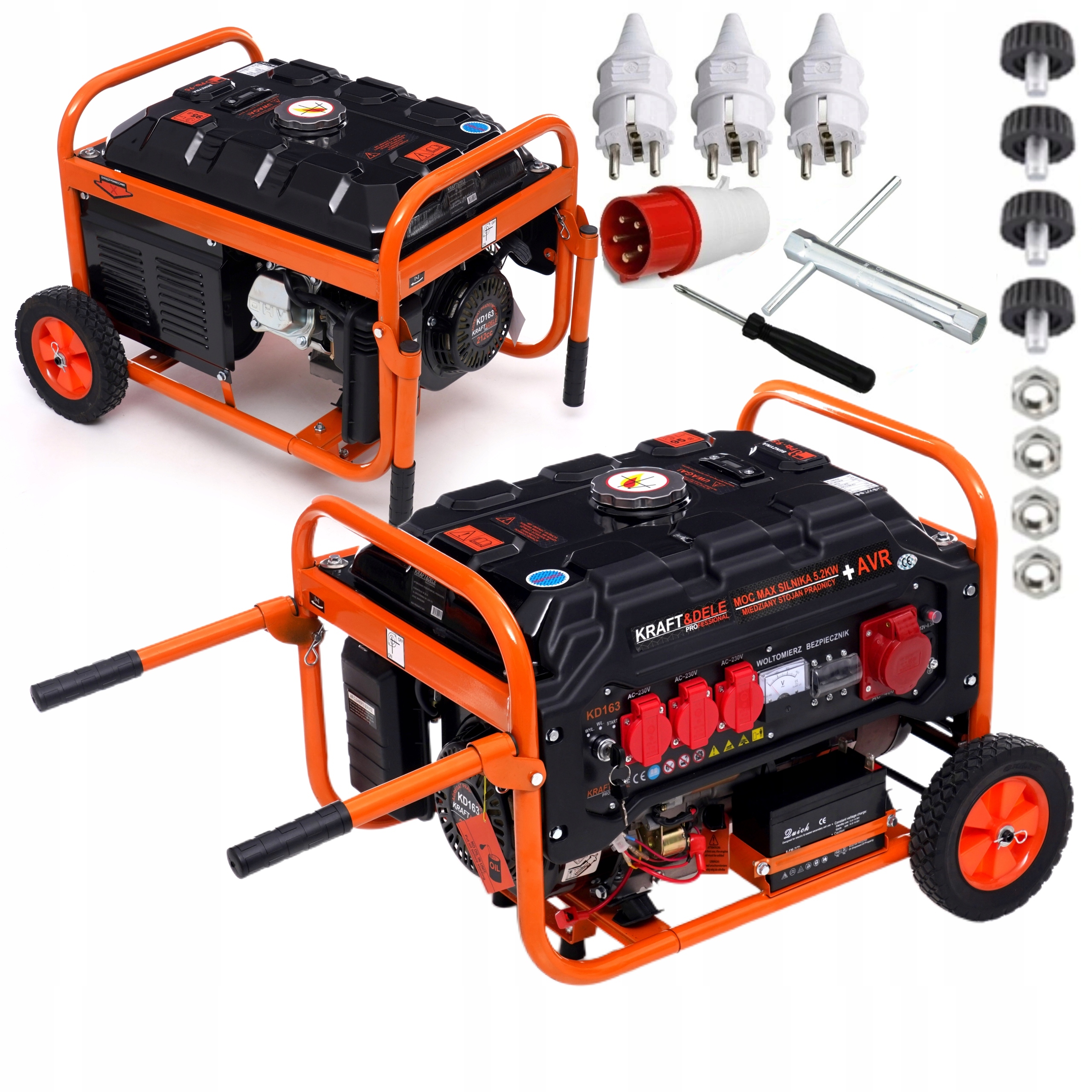 AGREGAT PRĄDOTWÓRCZY 3500W/1150W 3 FAZOWY 7KM GENERATOR PRĄDU BENZYNOWY 4T