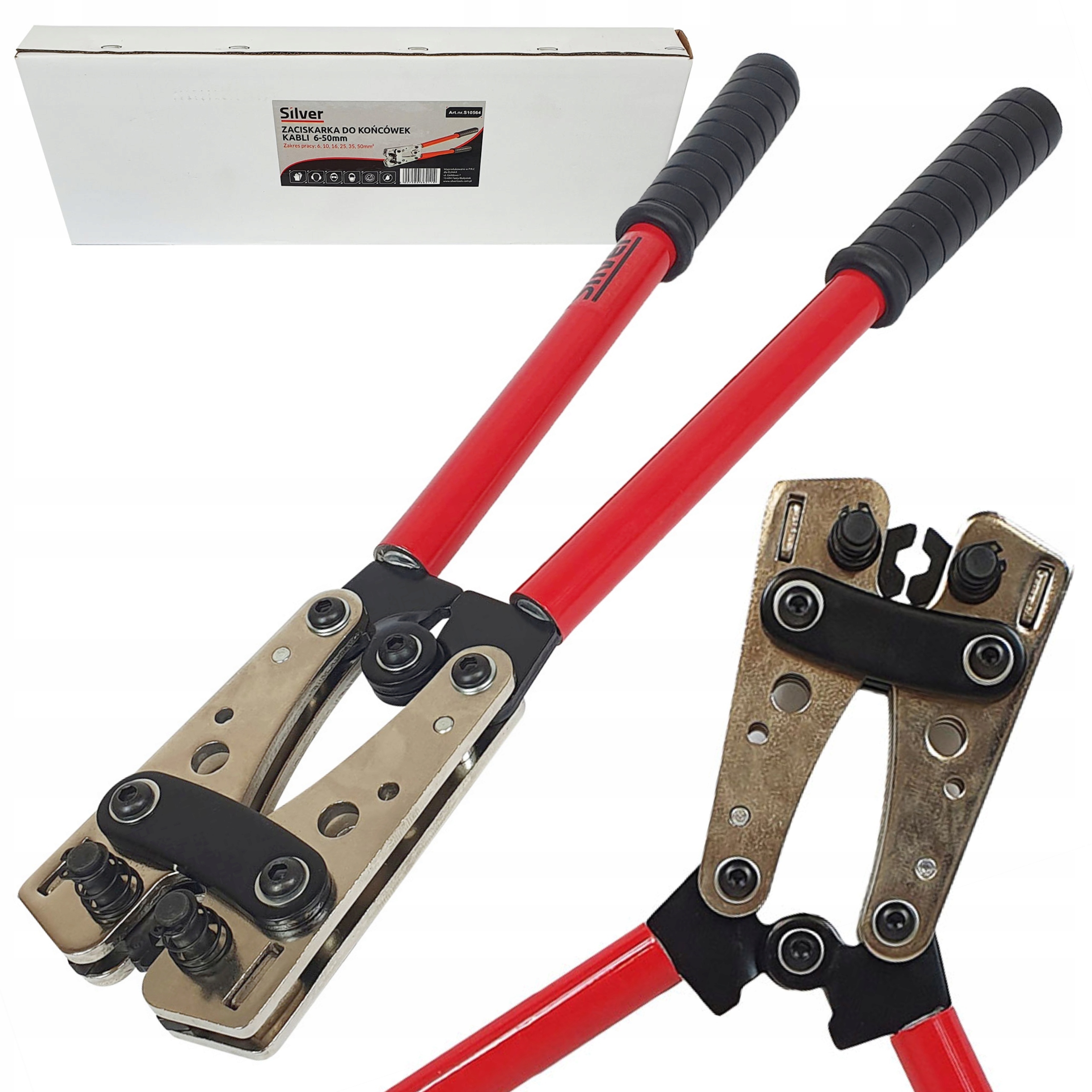 ZACISKARKA PRASKA DO KOŃCÓWEK KABLI TULEJEK PRZEWODÓW KONEKTORÓW 6-50 MM