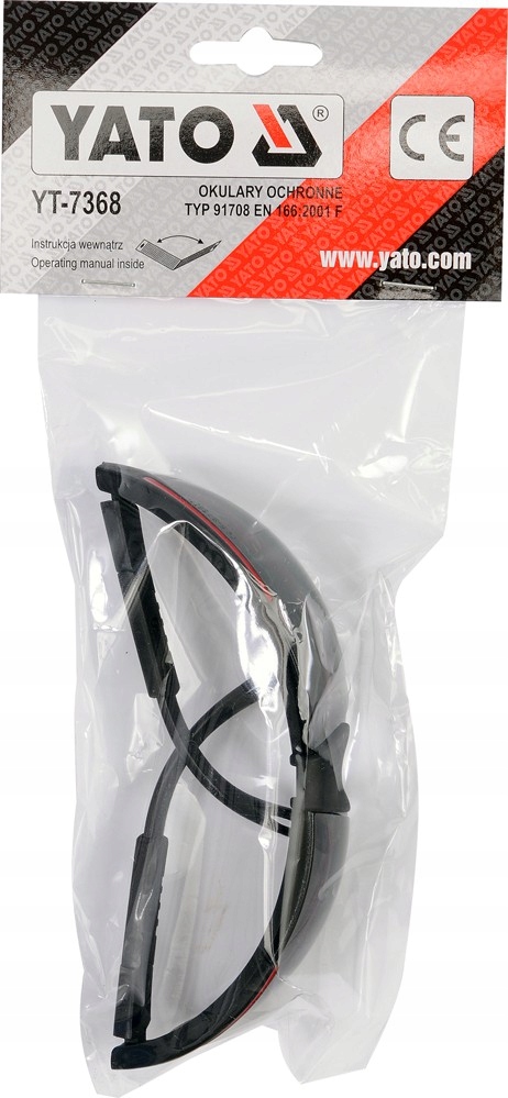 OKULARY OCHRONNE SZARE REGULOWANE UV 1G YATO
