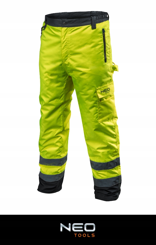 81-760-XL SPODNIE ROBOCZE OCIEPLANE PASA ŻÓŁTE NEO