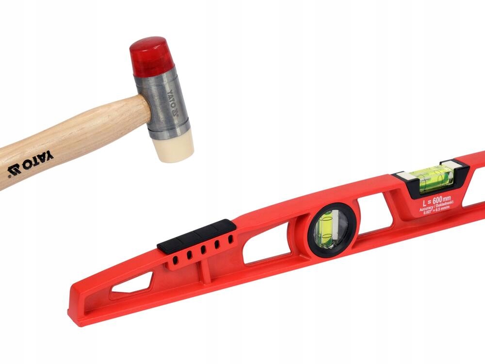 YATO POZIOMICA GLAZURNICZA 600 MM ODLEWANA ALUMINIOWA 2 LIBELE Z MAGNESEM