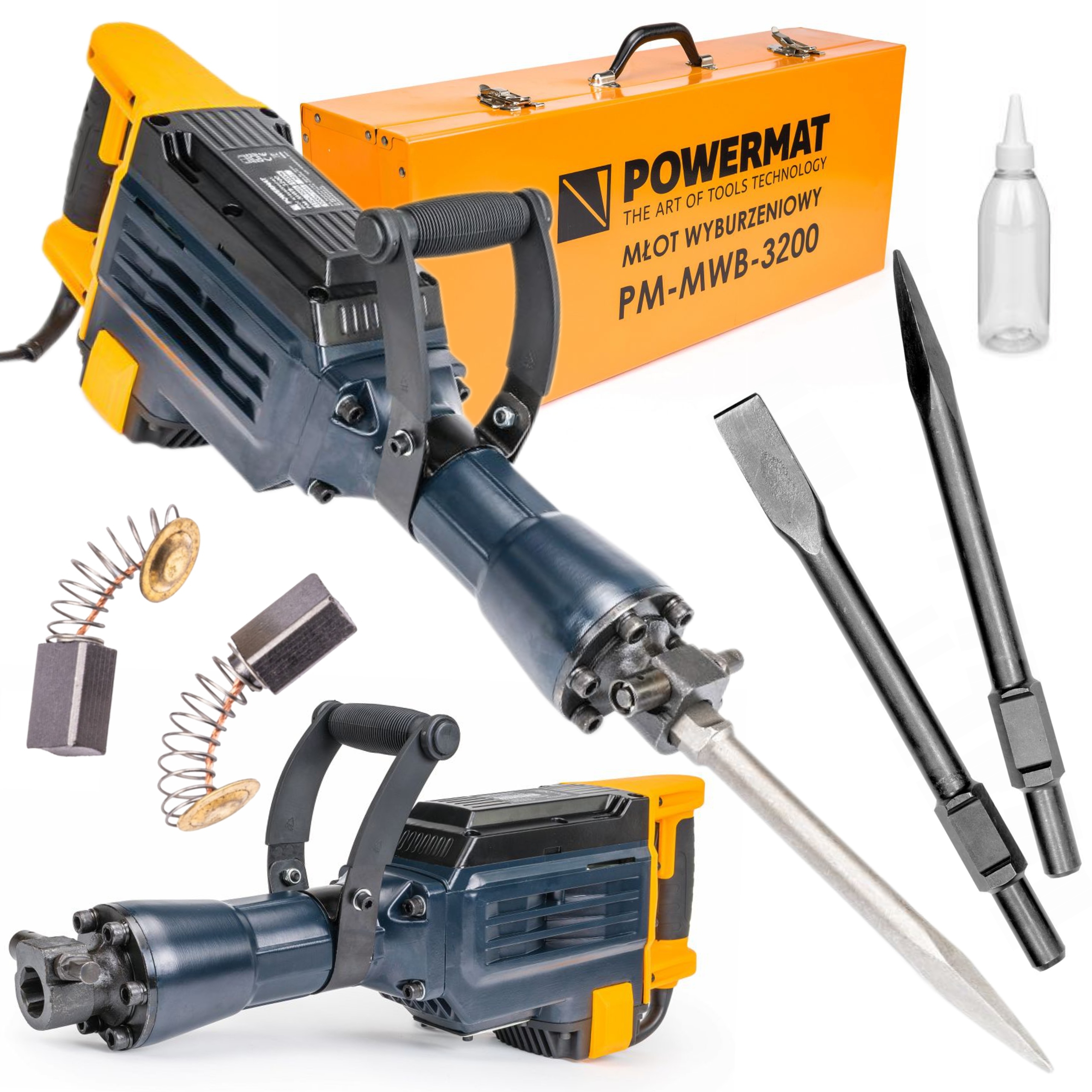 POWERMAT MŁOT UDAROWY WYBURZENIOWY HEX SDS 3200W 50J WALIZKA PM-MWB-3200