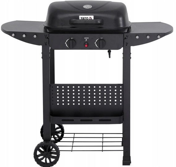 YATO GRILL GAZOWY ASAHI OGRODOWY 5KW DWUPALNIKOWY Z POKRYWĄ CZARNY YG-20007