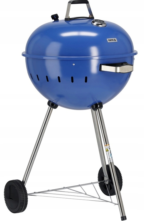GRILL OGRODOWY WĘGLOWY OKRĄGŁY Z POKRYWĄ RUSZT XXL KÓŁKA POKRYWA 54CM 20302