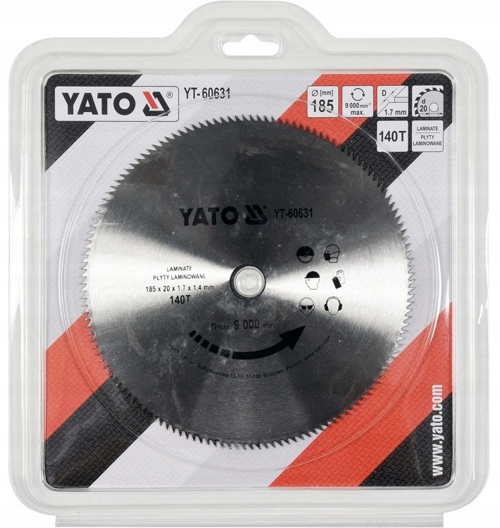 TARCZA DO PANELI, BLATÓW KUCHENNYCH I PŁYT MEBLOWYCH 185/140T 20MM YT-60631