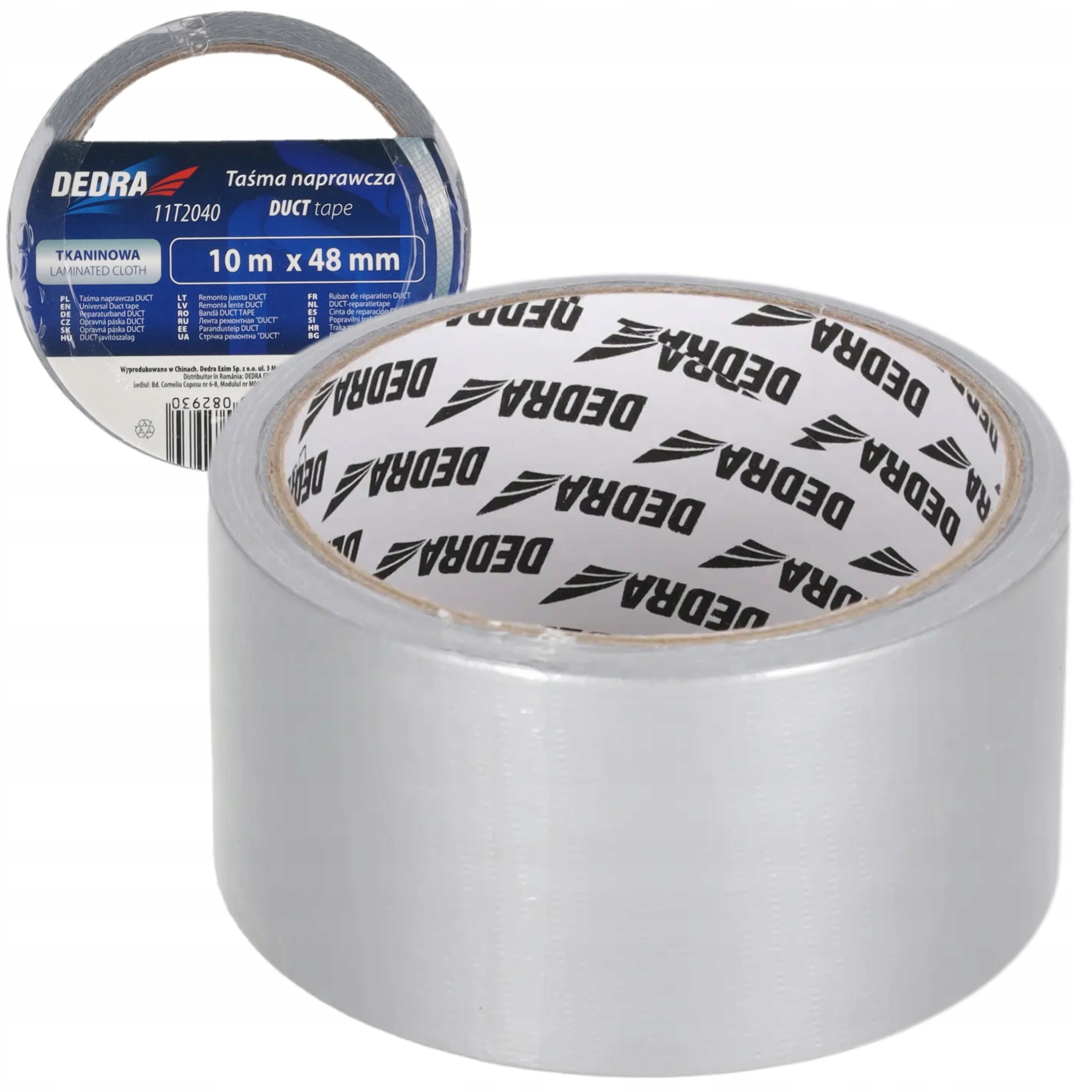 DEDRA TAŚMA NAPRAWCZA JEDNOSTRONNA DUCT SZARA MOCNA 48MM X 50M PE 11T2043