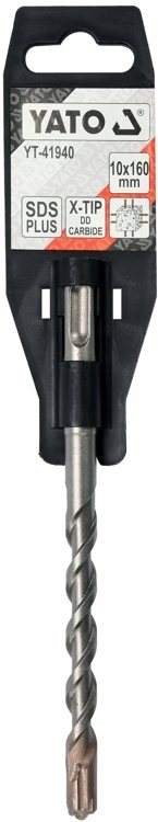 YATO WIERTŁO SDS PLUS PREMIUM 10/160MM Z GŁOWICĄ X-TIP DO ŻELBETU YT-41940