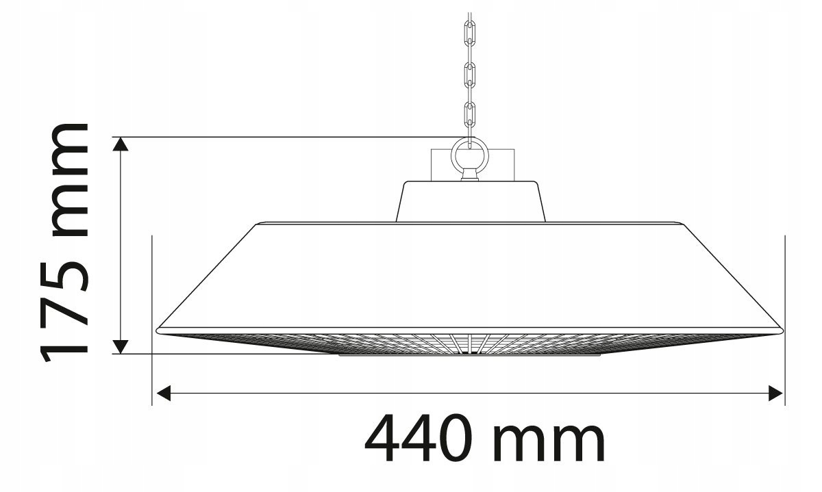 PROMIENNIK LAMPA GRZEWCZA WISZĄCA 1500W PILOT NEO