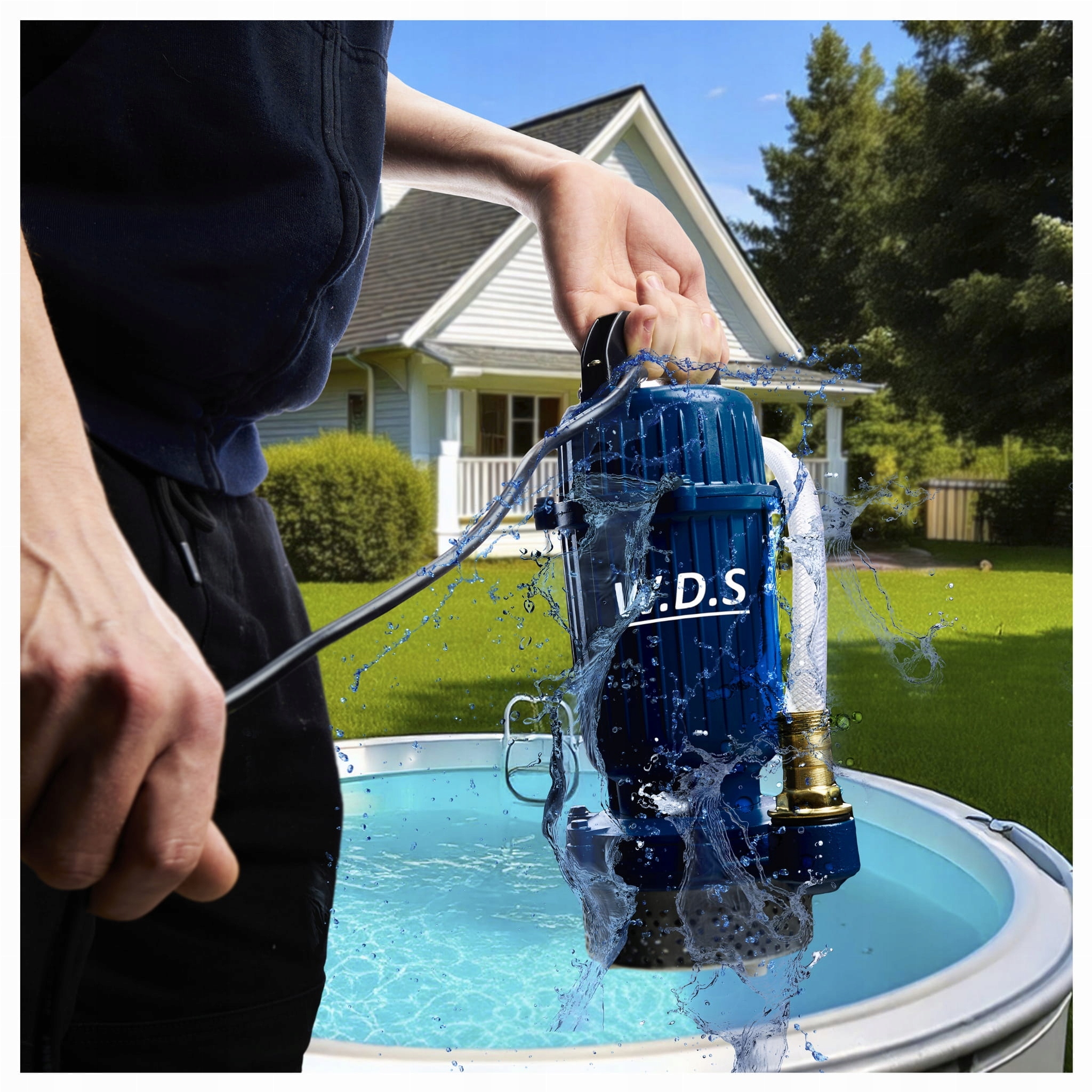 POMPA ZANURZENIOWA DO WODY BRUDNEJ I CZYSTEJ 2100W 15000 L/H WDS-2421