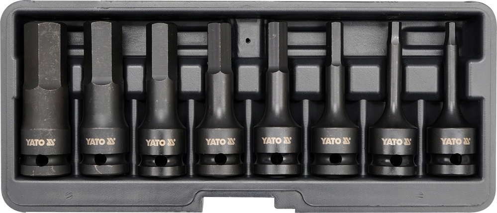 YATO ZESTAW UDAROWE KLUCZE IMBUSOWE TRZPIENIOWE IMBUSY 1/2" HEX 5-19mm 8SZT