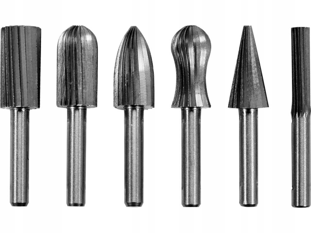 YATO KOMPLET FREZÓW TRZPIENIOWYCH DO METALU FI 6mm ZESTAW 6EL YT-61711