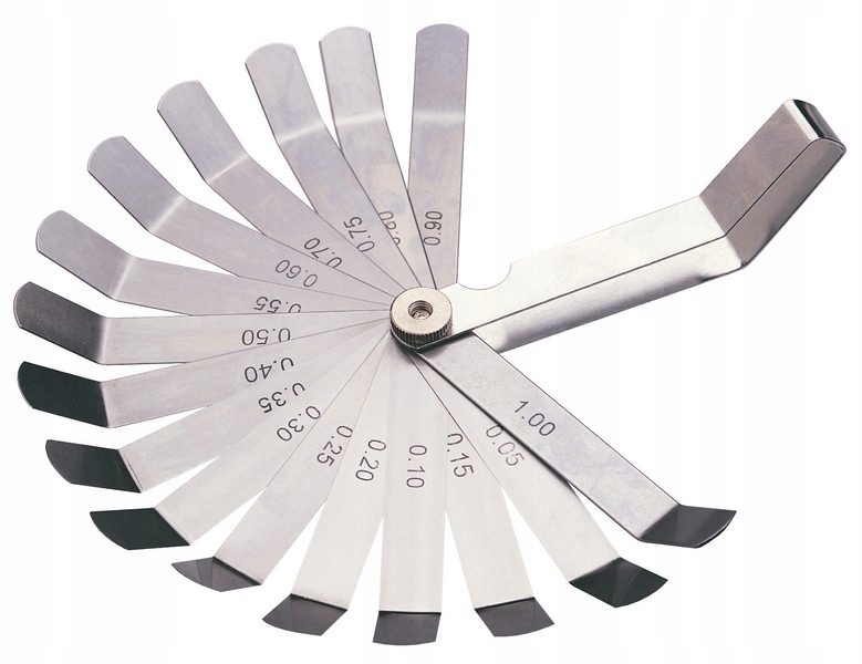 SATA SZCZELINOMIERZ LISTKOWY 16 PŁYTEK LISTKÓW GIĘTYCH 0,05-1mm 09402SJ