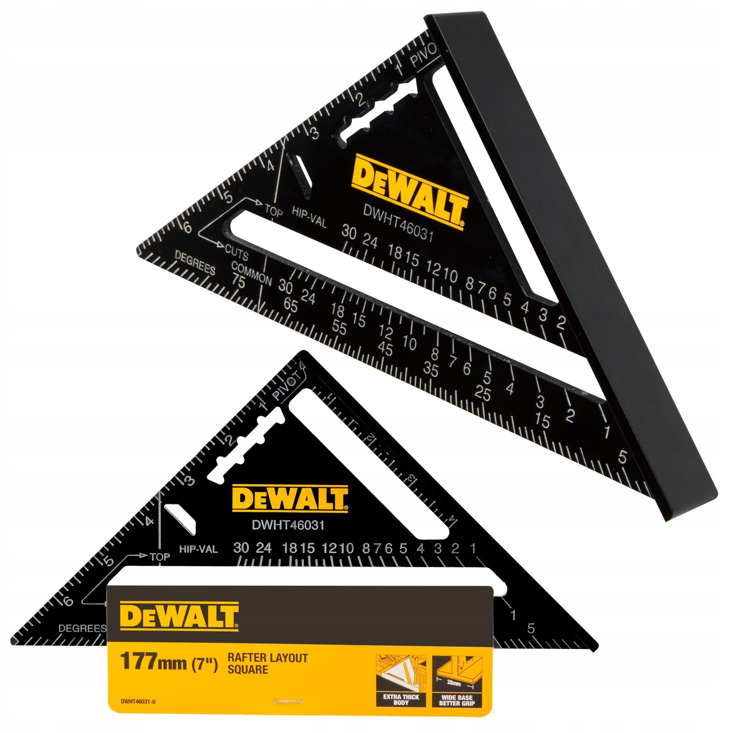 DeWALT PRZYMIAR DEKARSKI 7'' KĄTOWNIK UNIWERSAL STOLARSKI 17,78cm DWHT46031