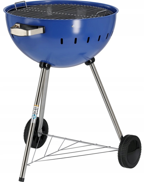 GRILL OGRODOWY WĘGLOWY OKRĄGŁY Z POKRYWĄ RUSZT XXL KÓŁKA POKRYWA 54CM 20302