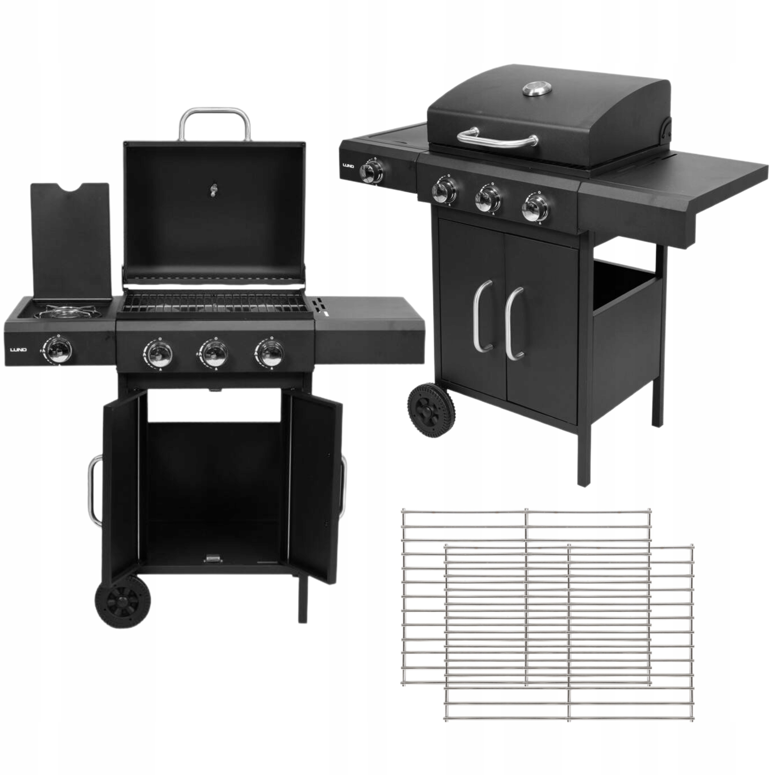 LUND GRILL GAZOWY OGRODOWY 3 +1 11,6kW 106 × 52,8 × 101,6 CM STAL 99646