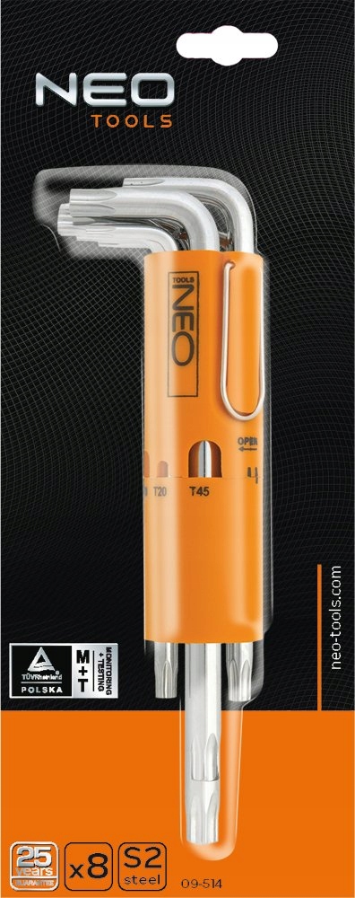09-514 KLUCZE TORX DŁUGIE T10-T50 8el NEO TOOLS