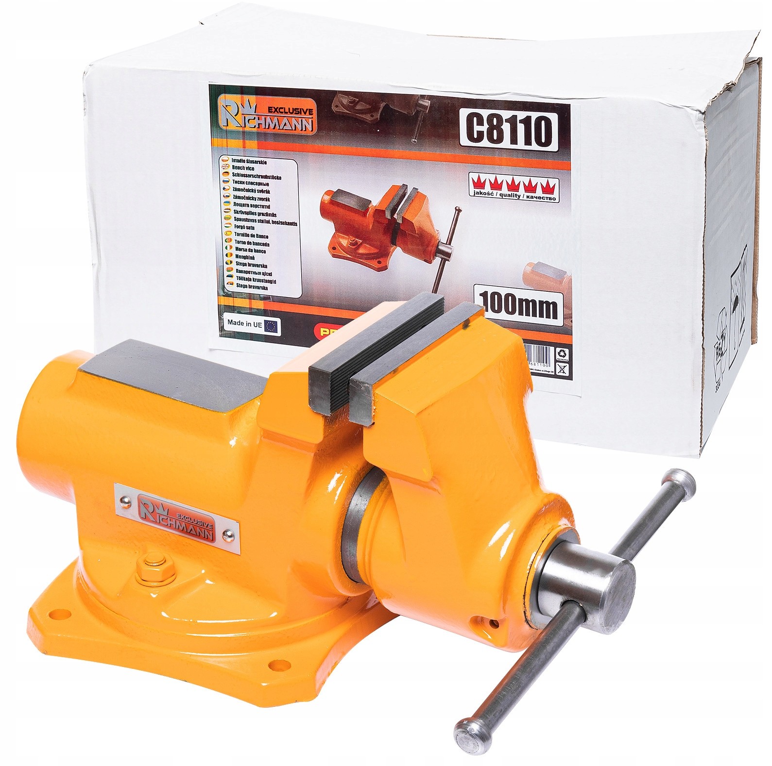 RICHMANN IMADŁO ŚLUSARSKIE OBROTOWE STOŁOWE WARSZTATOWE KUTE 100MM C8110